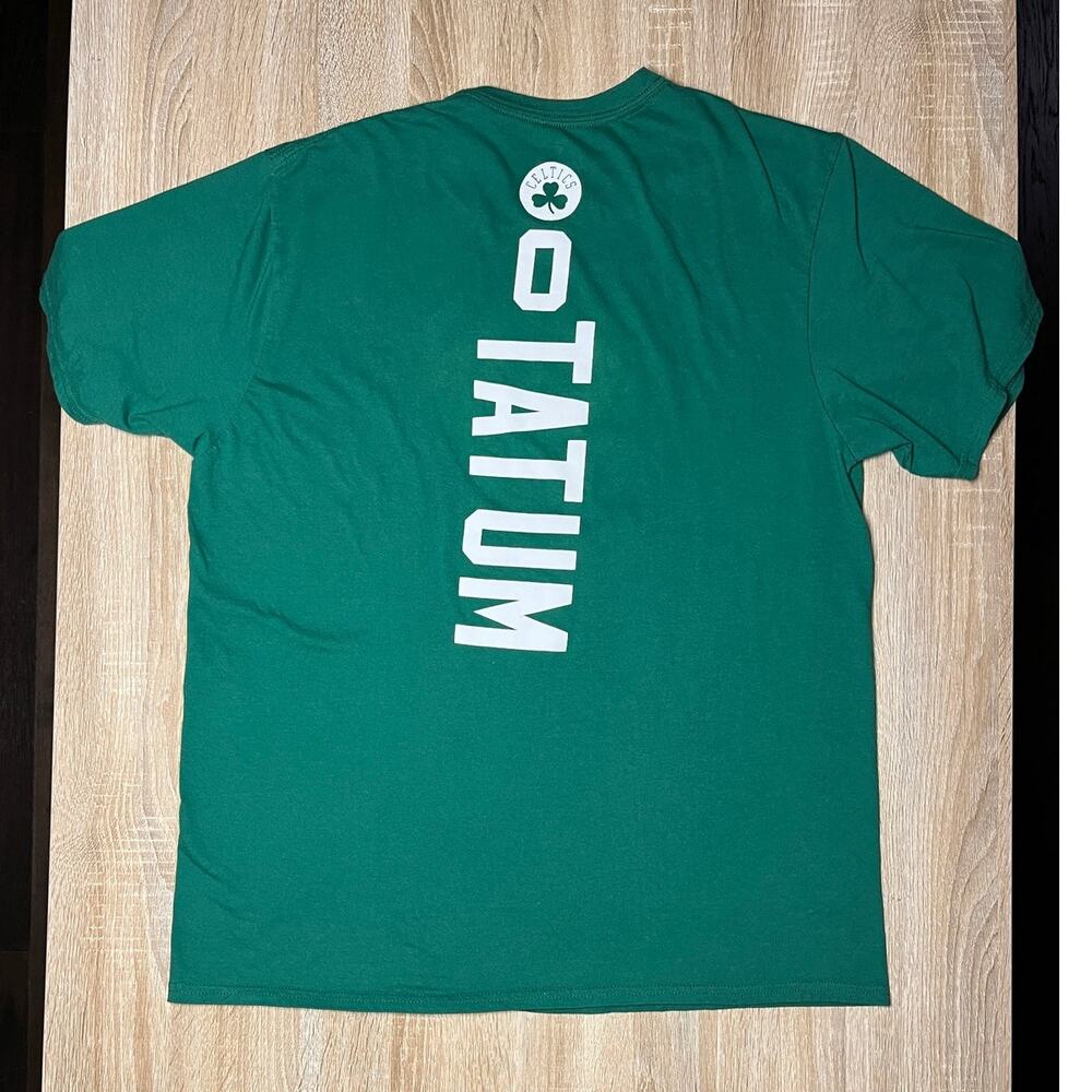 Jayson Tatum 0 Boston Celtics Green Fanatics Large TShirt Jersey